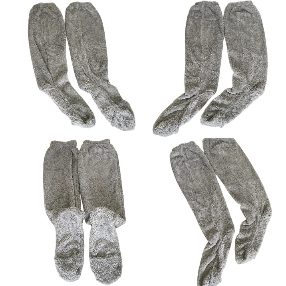 Cozy & Soft Light Gray Women’s Knee High Leg Warmer Socks (7/7.5)